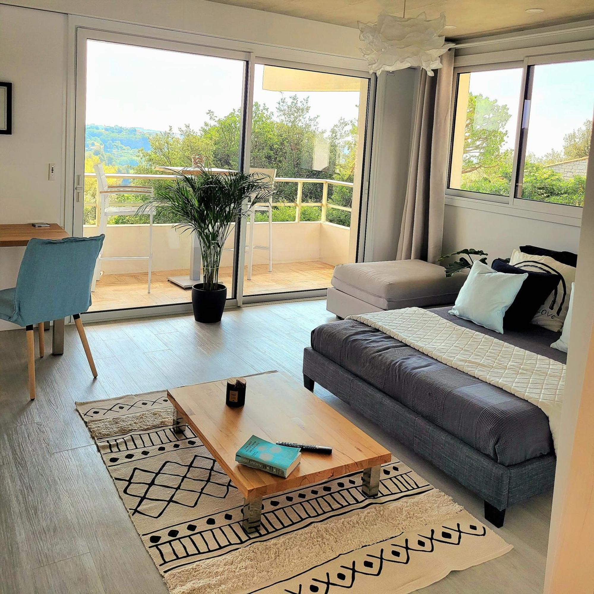 Apartment Climatise, Vue Imprenable-wifi Vence
